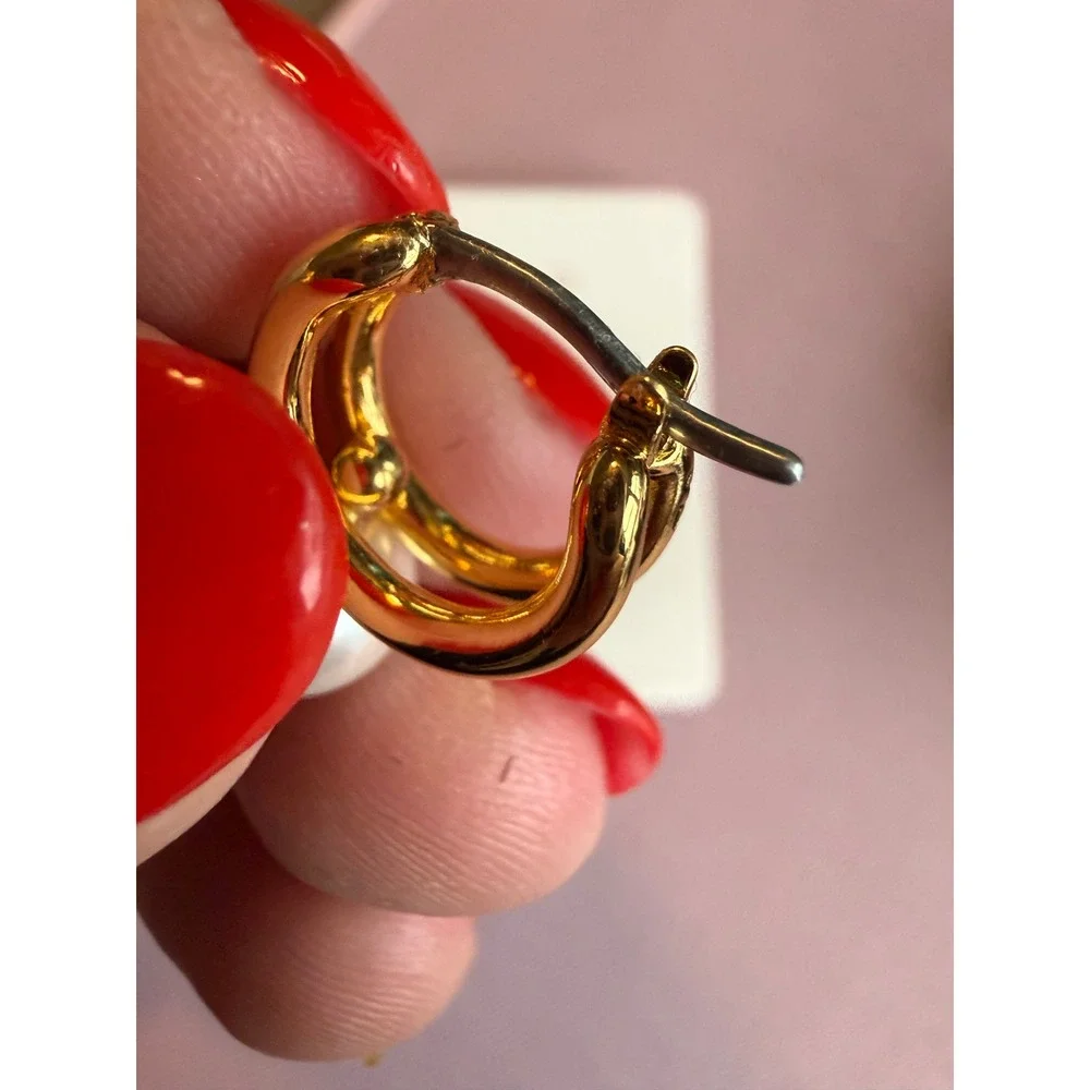 Jenny Bird Single Pearl Drop Hoop Earring High Polish Gold JB3352-HGP